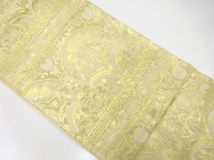 アンティーク　花更紗模様織出し袋帯（着用可）